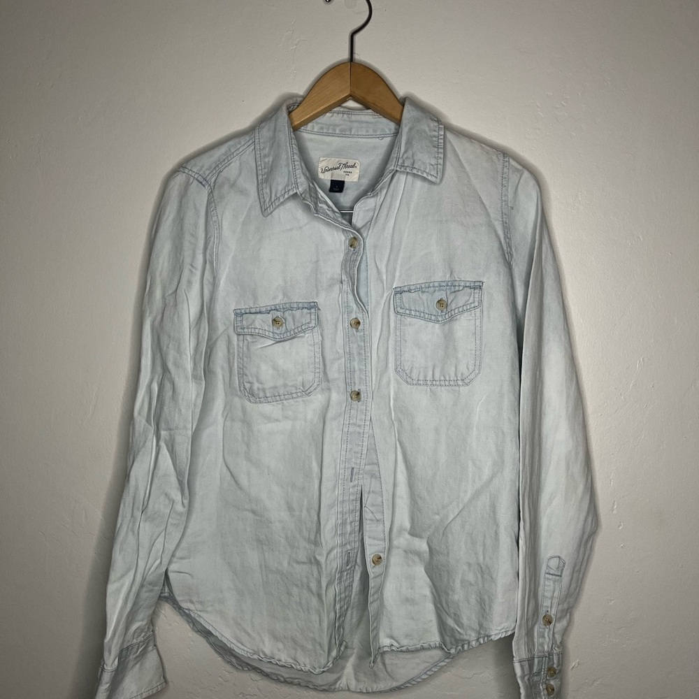 Universal Thread Light Denium Button-Up Shirt
